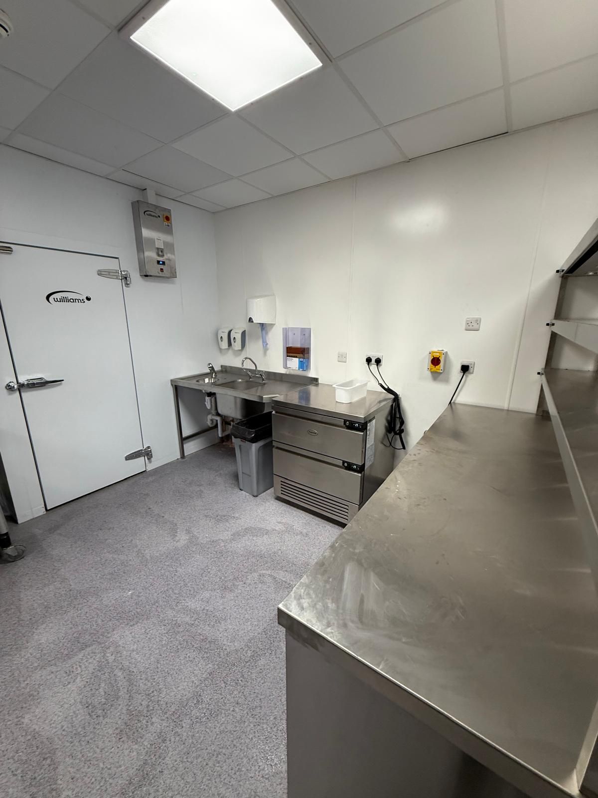 Walk-in cold room and prep area