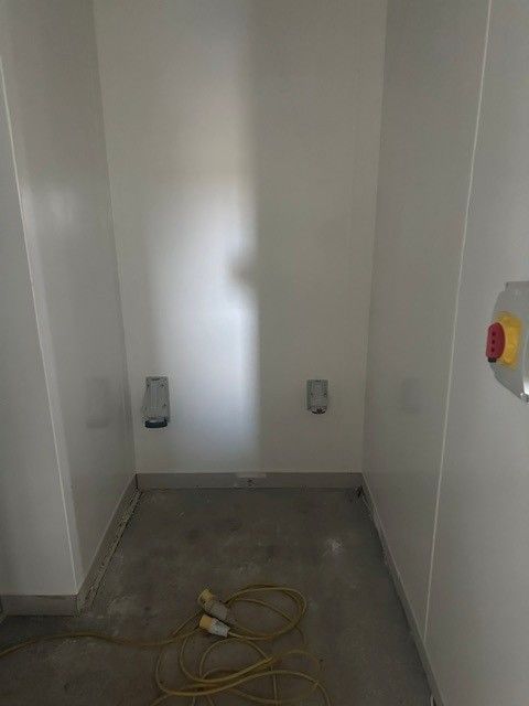Ringwood Football Club kitchen with services in place, ready for equipment